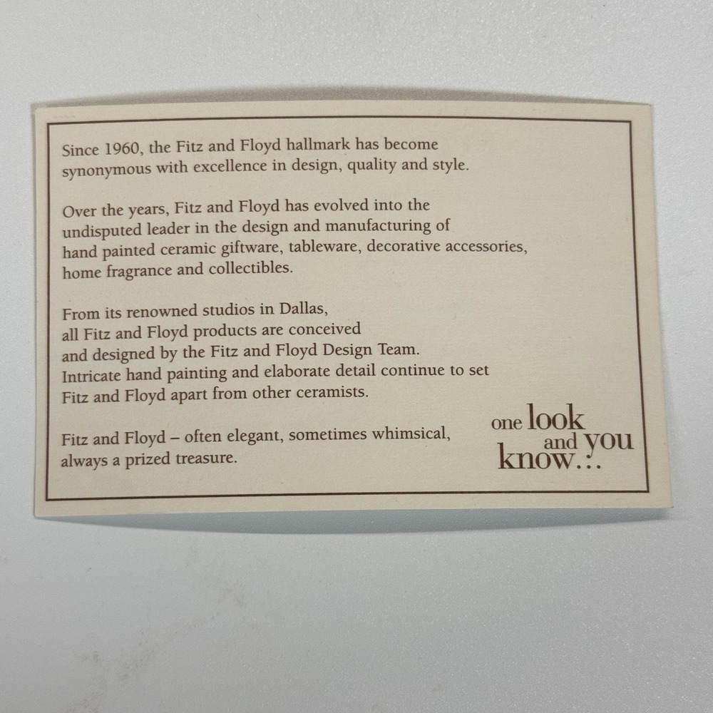 Fitz and Floyd Classics Christmas Winter Wonderland Octagonal Canape Plate Boxed - Picture 8 of 8